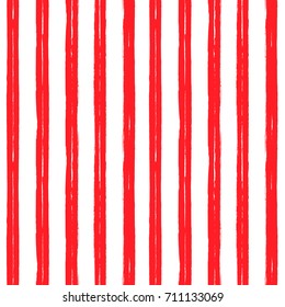 Seamless watercolor Christmas pattern background with red-white stripes. Hipster vintage retro stripes design. Creative vertical summer banner. EPS10 vector illustration for design element, card.