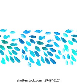 Seamless watercolor decorative tape background for Summer and Holidays Design. Abstract vector, bright drawing sketch illustration. 