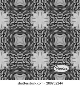 Seamless watercolor ethnic pattern background. Vector illustration