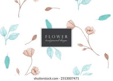 Patrón floral de acuarela sin costuras. Antecedentes