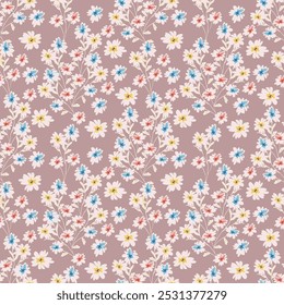 Seamless watercolor floral pattern design