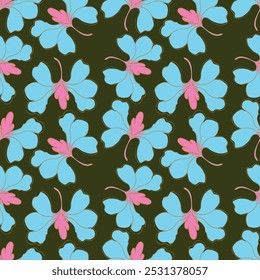 Seamless watercolor floral pattern design