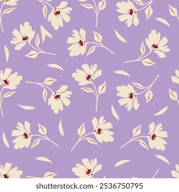 Seamless watercolor floral pattern design