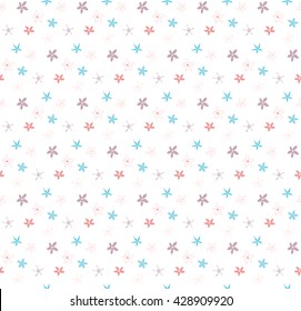 Seamless watercolor floral pattern. Elegant floral seamless pattern. Background with blossom. Abstract geometric texture. Use for wallpaper, wrapping, invitation, etc.