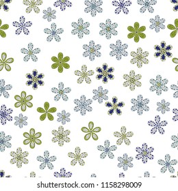 Seamless watercolor floral pattern with flower composition on bright background, perfect for wrappers, wallpapers, postcards, greeting cards, wedding invitations, romantic events, etc.