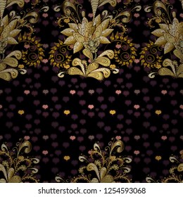 Seamless watercolor floral pattern with flower composition on bright background, perfect for wrappers, wallpapers, postcards, greeting cards, wedding invitations, romantic events, etc.