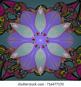 Seamless watercolor floral pattern with flower composition on bright background, perfect for wrappers, wallpapers, postcards, greeting cards, wedding invitations, romantic events, etc.