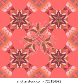 Seamless watercolor floral pattern with flower composition on bright background, perfect for wrappers, wallpapers, postcards, greeting cards, wedding invitations, romantic events, etc.