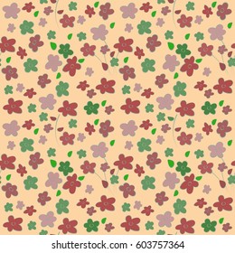 Patrón floral de acuarela sin foco. Fondo del vector