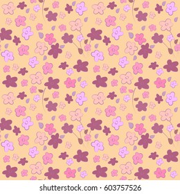Patrón floral de acuarela sin foco. Fondo del vector
