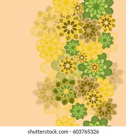 Seamless watercolor floral pattern. Vector background