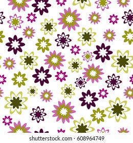 Seamless watercolor floral pattern. Vector background