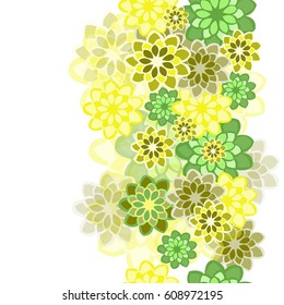 Seamless watercolor floral pattern. Vector background