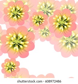 Seamless watercolor floral pattern. Vector background