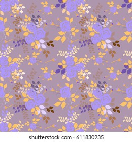 Seamless watercolor floral pattern. Vector background