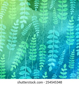 Seamless watercolor floral spring background