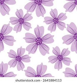 Seamless watercolor flowers pattern on white background. Flowers and leaves. Hand painted color. Floral pattern for design
