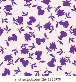 Seamless watercolor flowers pattern on white background. Flowers and leaves. Hand painted color. Floral pattern for design