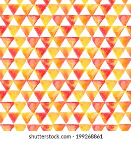 Seamless watercolor geometric pattern. Vector illustration