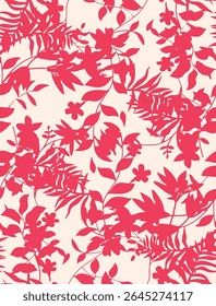  seamless watercolor pattern background. Leave vector illustration. Watercolor print in rustic vintage style, textile or wallpapers.