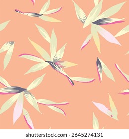  fundo de padrão de aquarela sem costura. Deixe a ilustração de vetor. Impressão aquarela em estilo vintage rústico, têxtil ou papéis de parede.