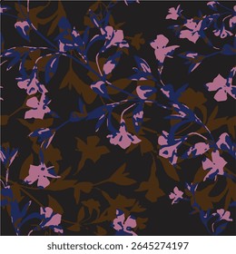  seamless watercolor pattern background. Leave vector illustration. Watercolor print in rustic vintage style, textile or wallpapers.