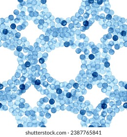 Seamless watercolor pattern. Cute polka dot print. Vector illustration.