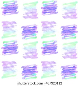 seamless watercolor pattern design with gradient from magenta to turquoise color. vector hand paint