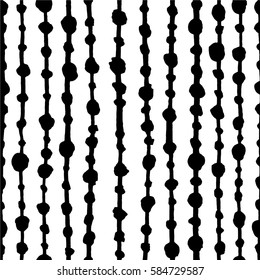 Seamless watercolor pattern with different blue beads for textile, ceramics, fabric, print, cards, wrapping