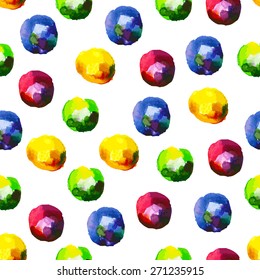 Seamless watercolor pattern with dragee