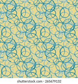 Seamless watercolor pattern with expressive brush strokes. Vector background