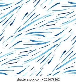 Seamless watercolor pattern with expressive brush strokes. Vector background