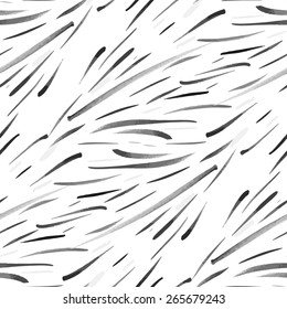Seamless watercolor pattern with expressive brush strokes. Vector background