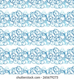 Seamless watercolor pattern with expressive brush strokes. Vector background