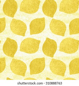 seamless watercolor pattern with lemons