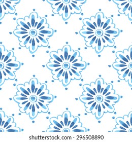Seamless watercolor pattern. Vector illustration