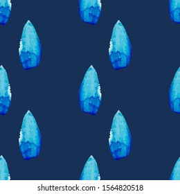 Seamless watercolor rainy pattern. Vector illustration