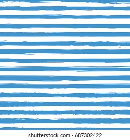 Seamless watercolor stripes pattern. Vector grunge background. Hand drawn ornament. Stylish retro vintage stripes for male polo or T-shirt