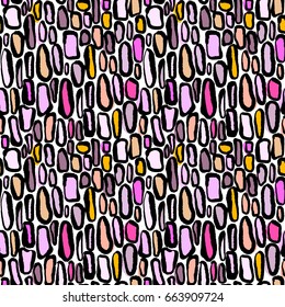 Seamless watercolor textile doodle pattern grunge texture.Trendy modern ink artistic design with authentic,unique scrapes, watercolor blotted background for a logo, cards, invitations, posters
