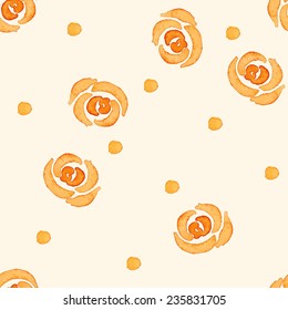 Seamless watercolor vector floral background