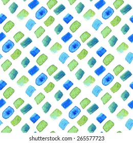 Seamless  watercolor vector pattern.  Watercolor vector checkered pattern. Can be used for cards, invitations, fabrics, wallpapers, ornamental template for design and decoration.