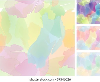 Acuarelas sin incandescencias. Vector.