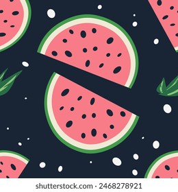 Seamless watermelon abstract background art