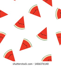 Seamless watermelon background. Vector Illustration.