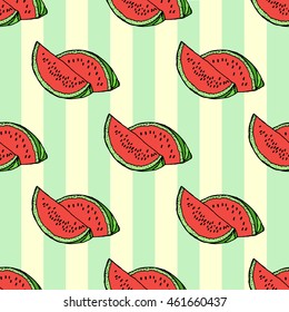 Seamless Watermelon Pattern 