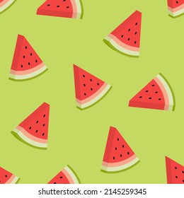 seamless watermelon pattern and background vector illustration