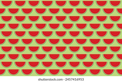 A seamless watermelon pattern can be used as a background. Flat design.