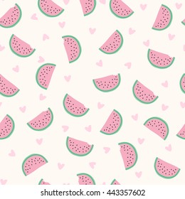 Seamless watermelon pattern. Cute watermelon pattern.