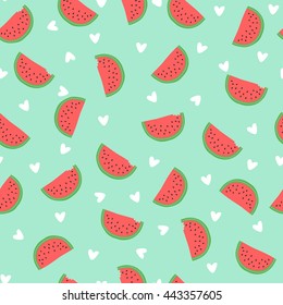 Seamless watermelon pattern. Cute watermelon pattern.