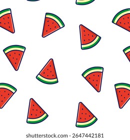 Patrón de sandía sin fisuras - lindo fondo de frutas de verano para envolver y textiles